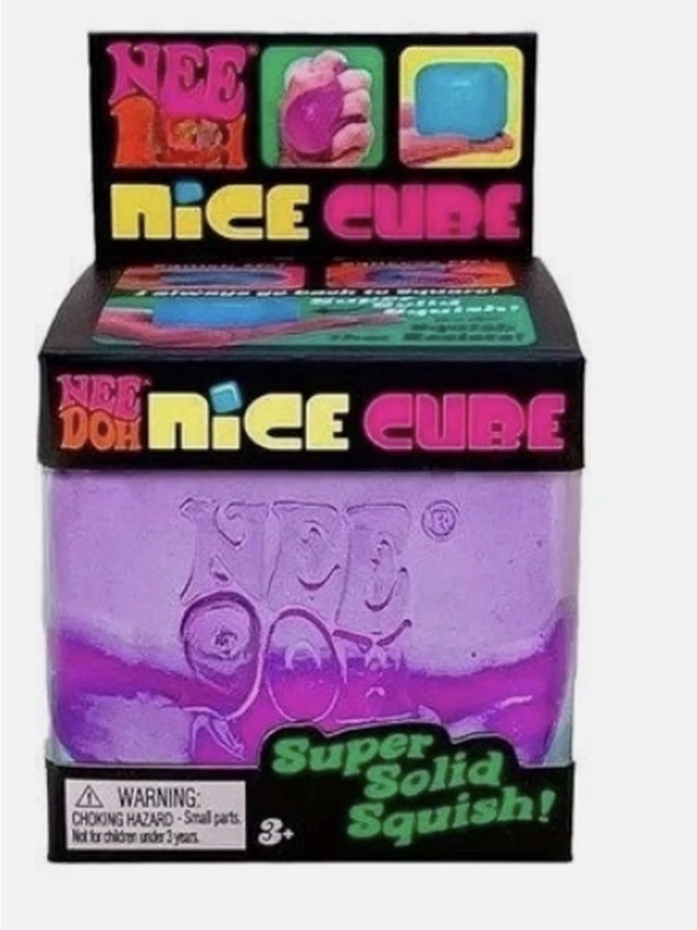 Pokémon- Nee Doh Nice Cube Super Solid Squish - Purple